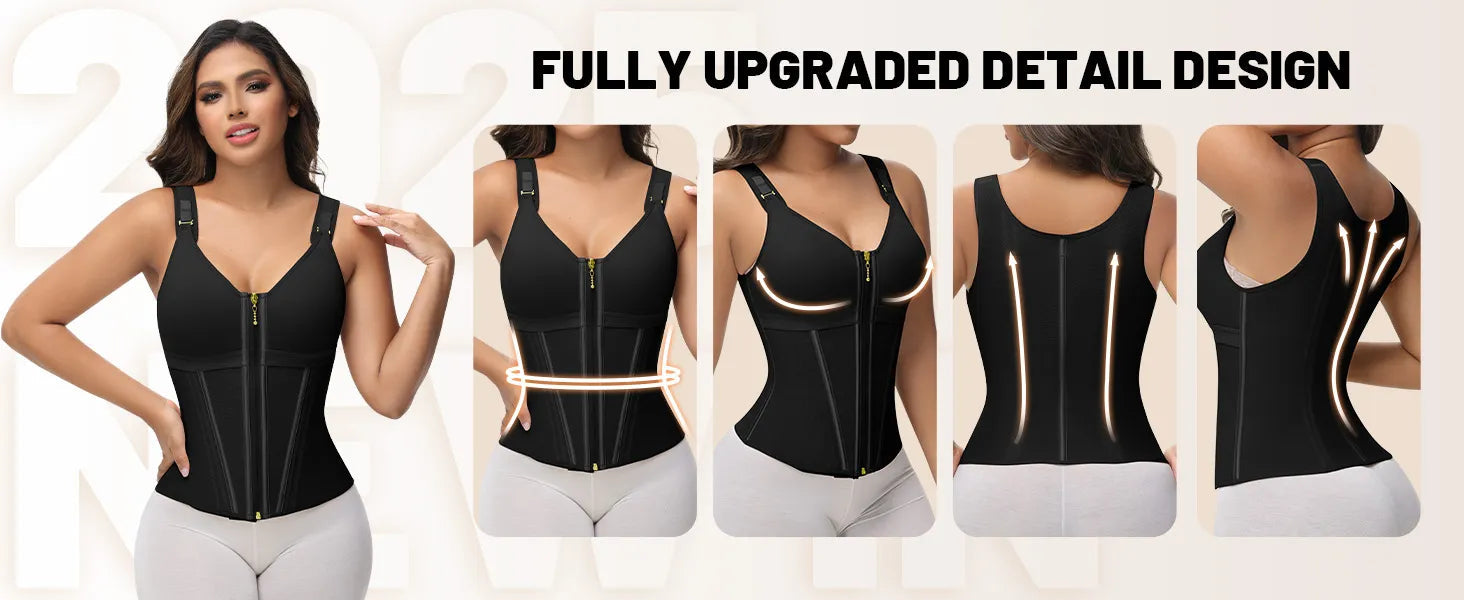 Buy one get one free extreme latex corset vest and bra