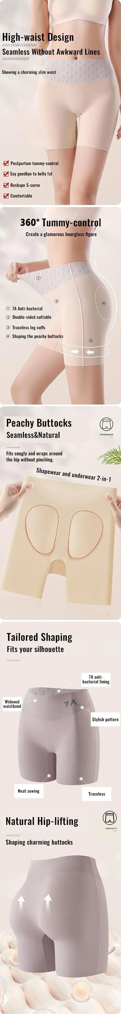 🔥Buy 1 get 1 free 🔥 Women High-waist Ice Silk Underwear with Tummy-control Hip-lifting