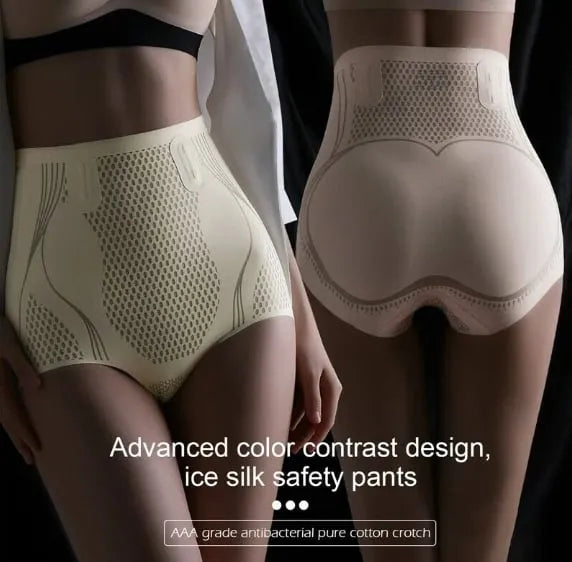 Ice Silk Ion Fibre Repair Shaping Shorts Tummy Control Underpants