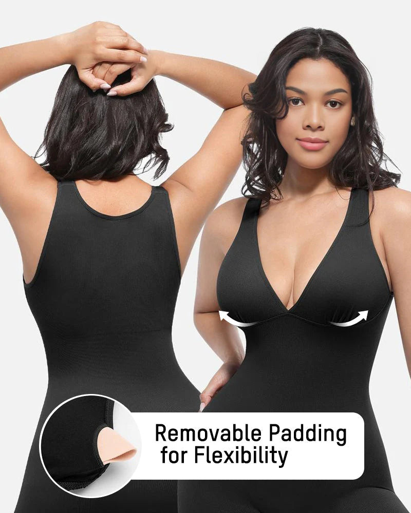 Deep V Tummy Control Sculpting Jumpsuit