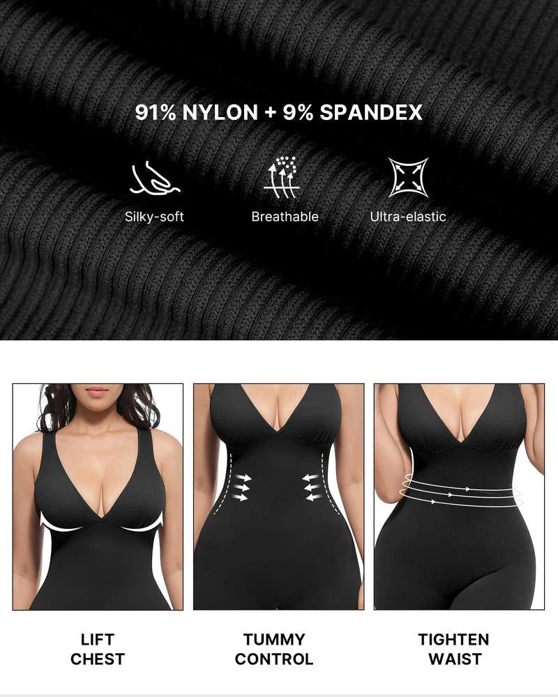 Deep V Tummy Control Sculpting Jumpsuit