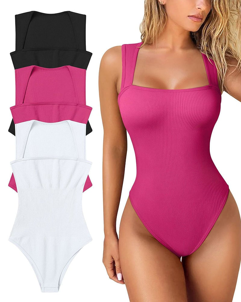 The perfect Summer bodysuits-Sleeveless Tummy Control Tank Tops Bodysuits