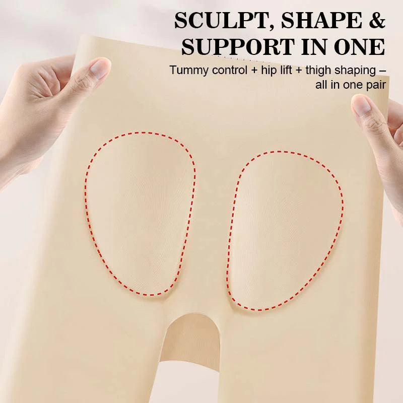 【⏰BUY 1 GET 1 FREE】High-waisted ice silk abdominal control and hip lifting underwear