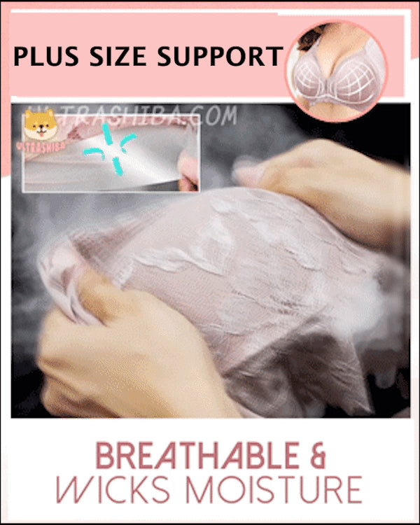ROSY LIFT BRA –Plus Size Comfort Extra Elastic Wireless Support Lace Bra (Size runs the same as regular bras)