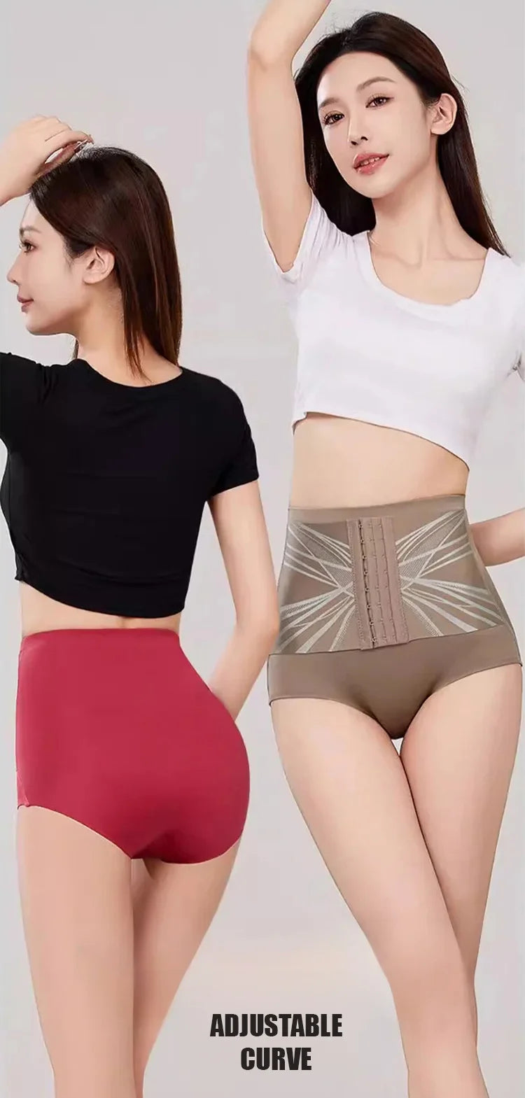 2-Pack Waist Buttoned Tummy Control Shaping Pants for Women | Butt-Lifting, M–XL
