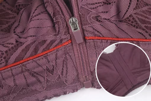 ⏰Nature Cotton Wireless Zipper Front Button Bra