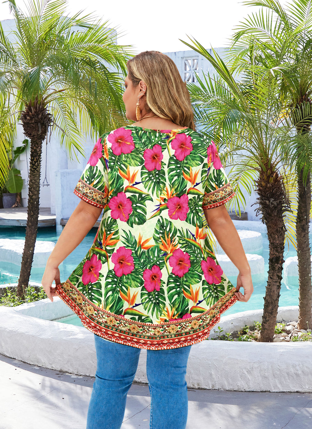Womens Plus Size Tops Short Sleeve Swing Flare Flowy Tunic Loose Fit Summer Casual Blouses to Wear with Leggings