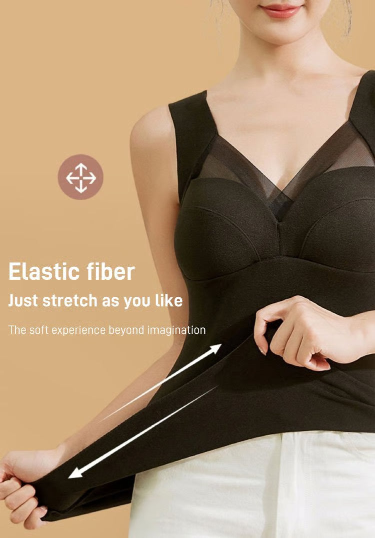 💓Thermal underwear with builat in chest pad