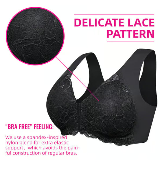 Bra For Women Front Closure 5D Beauty Back Sports Comfy Bra
