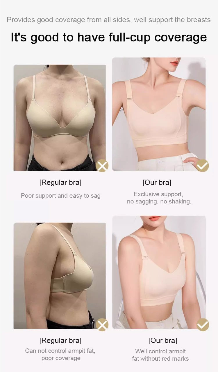 Wireless Non-marking Push-Up Bra with Plus Size