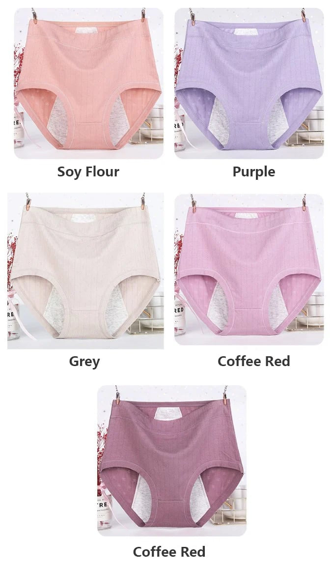 🔥High waist plus size cotton antibacterial and leak-proof physiological underwear