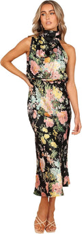 Anabelle Halter Neck Midi Dress