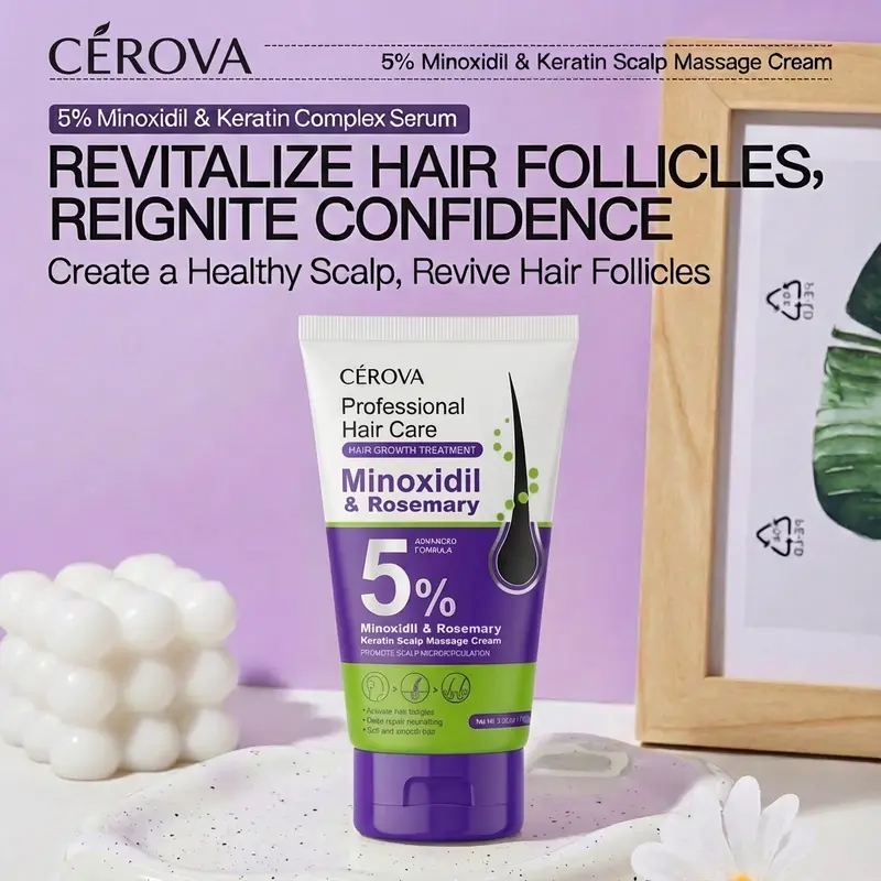 CÉROVA 5% Minoxidil & Rosemary Scalp Massage Cream