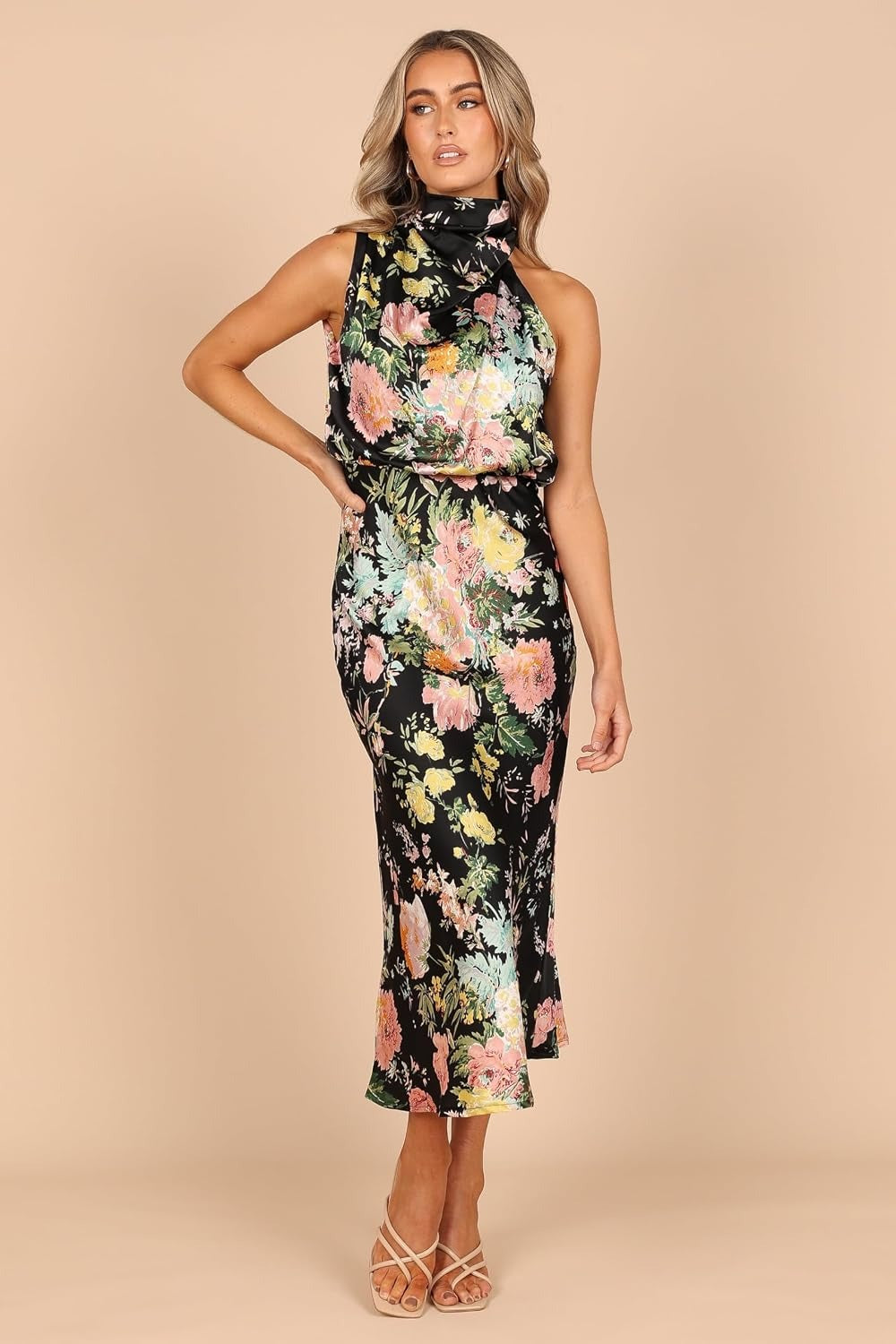Anabelle Halter Neck Midi Dress