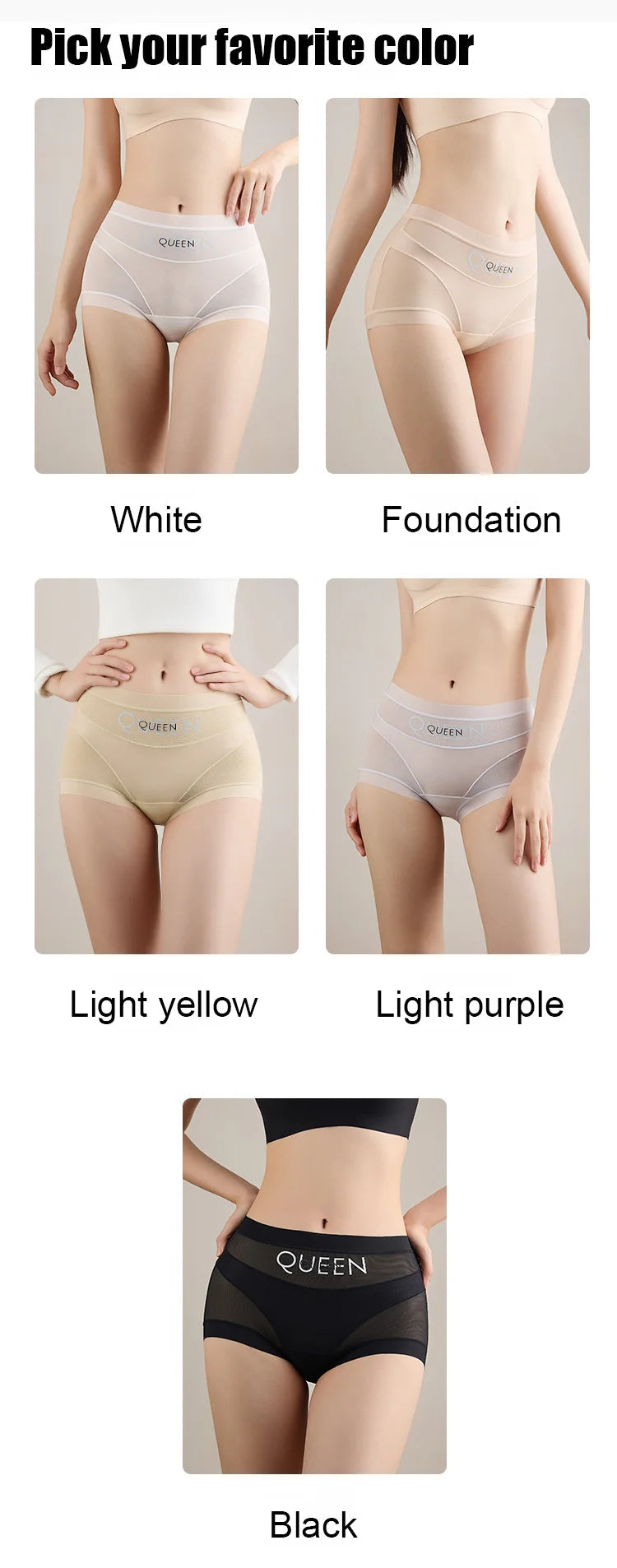 🔥Buy 1 get 1 free🔥[Pear-Shaped Body Savior] Ice Silk High-Waisted Shaping Panties