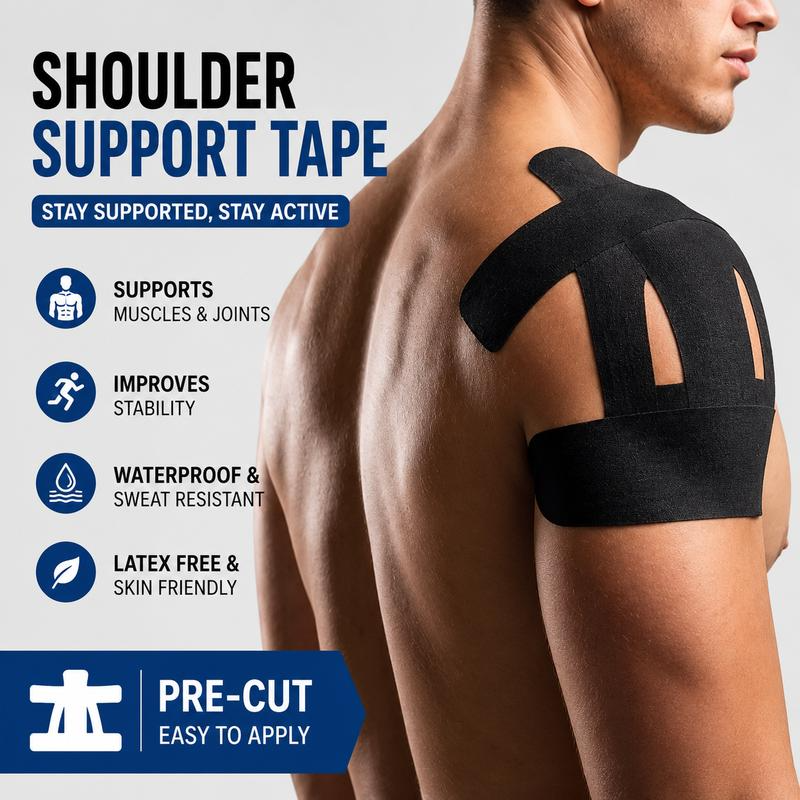 Pre-Cut Shoulder Kinesiology Tape – 10 Pack