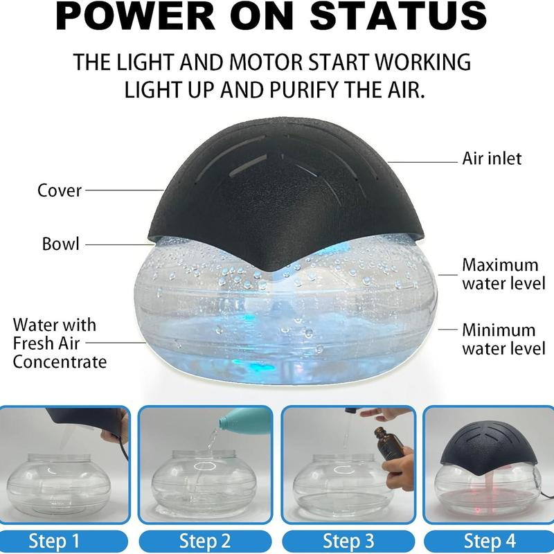 Water-Based Air Freshener with 7-Color LED Light