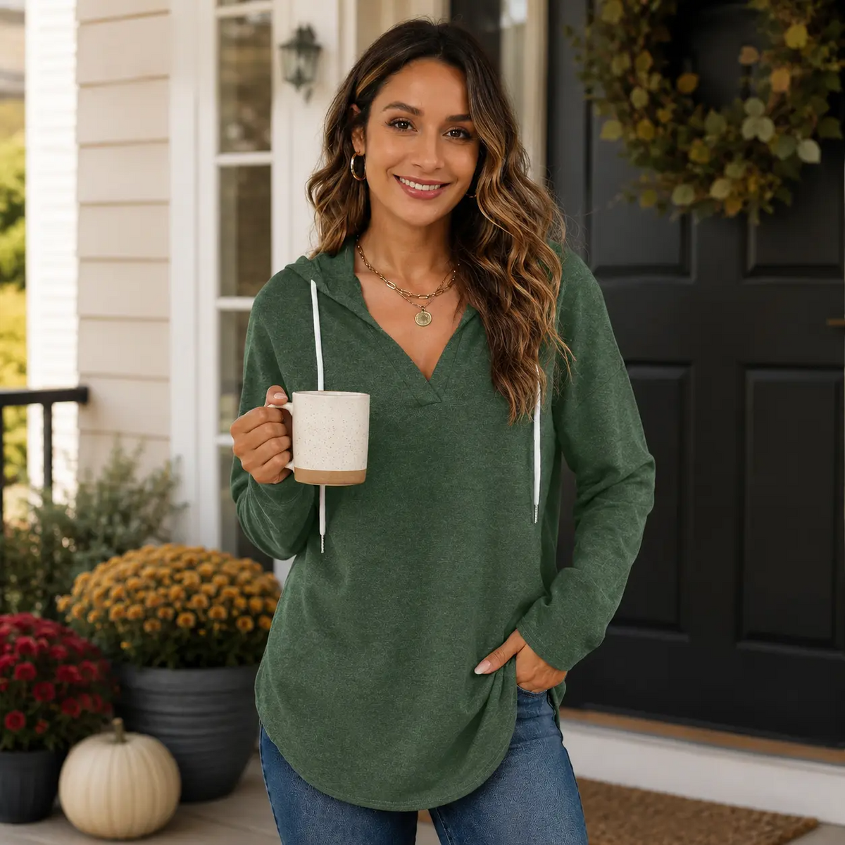 WIHOLL Oversized Pullover Hoodie for Women