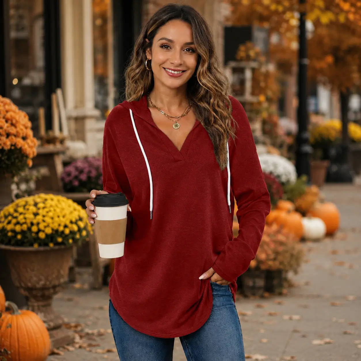 WIHOLL Oversized Pullover Hoodie for Women