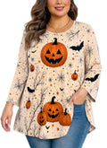 Plus Size Tops Womens Swing Tunic 3/4 Sleeve Flowy Long Blouses