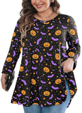 Womens Tunic Tops 3/4 Sleeve Plus Size Crew Neck Swing Flare Loose Fit T-Shirt Blouses to Wear with Leggings
