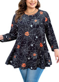 Womens Tunic 3/4 Sleeve Plus Size Tops Crew Neck Swing Flowy Loose Fit T-Shirt Blouses to Wear with Leggings