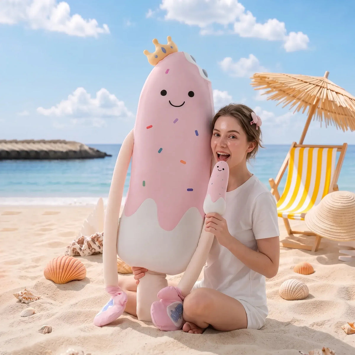 Long-Arm Plush Hugging Body Pillow