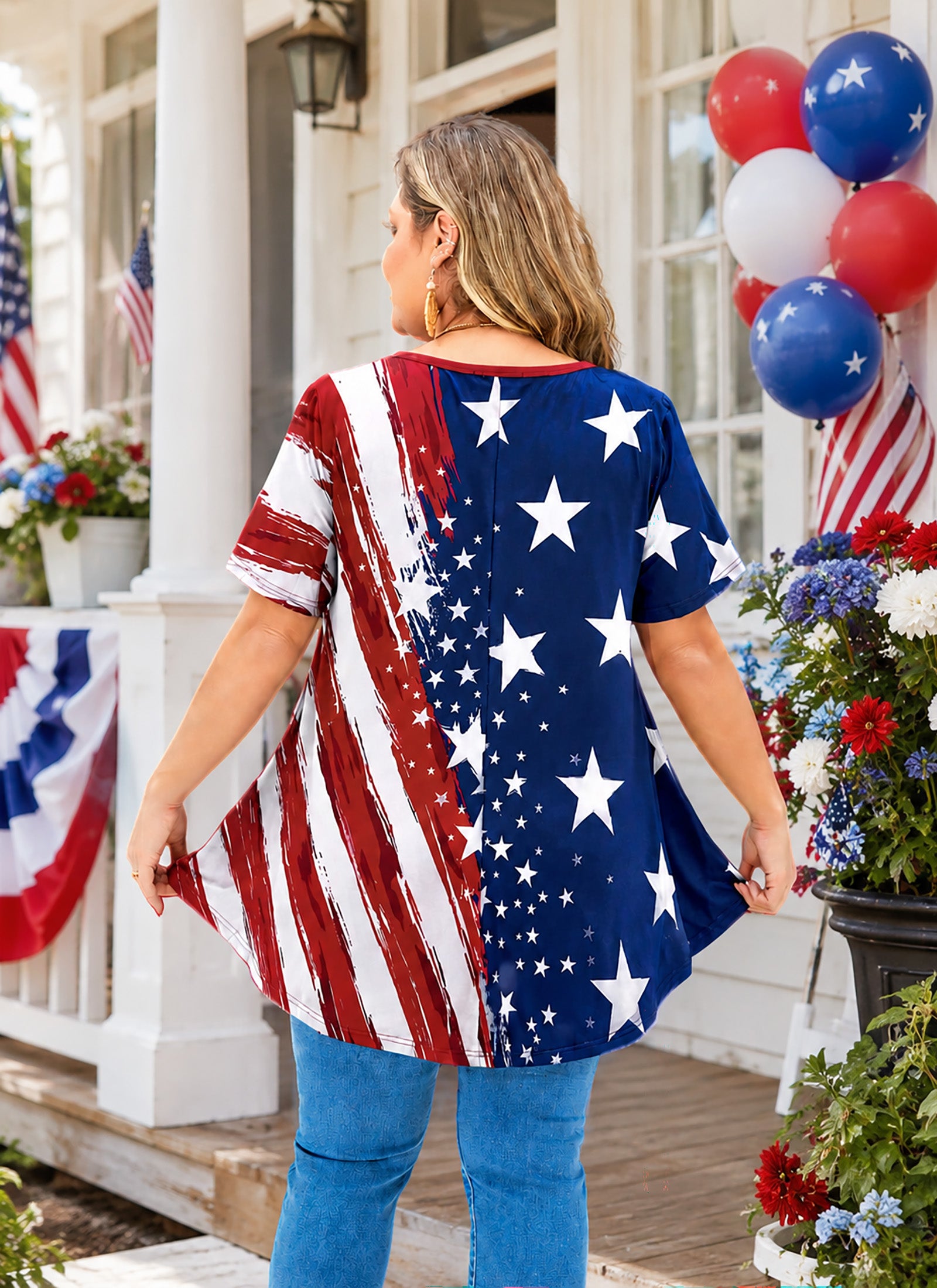 Womens Plus Size Tops Short Sleeve Swing Flare Flowy Tunic Loose Fit Summer Casual Blouses to Wear with Leggings