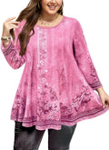 Women's Plus Size Swing Tunic Top | 3/4 Sleeve Flowy Blouse