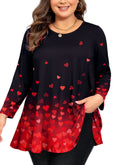Womens Tunic Tops Plus Size 3/4 Sleeve Swing Flowy Blouses