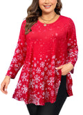 Womens Tunic 3/4 Sleeve Plus Size Tops Crew Neck Swing Flowy Loose Fit T-Shirt Blouses to Wear with Leggings